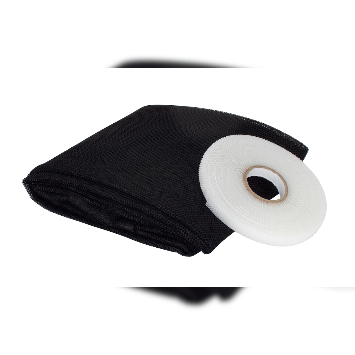 APANA Fliegengitter Insektenschutz Fenster bodentief ohne Bohren Klettband Mückengitter Gaze französischer Balkon kürzbar schwarz 100 x 120 cm Image