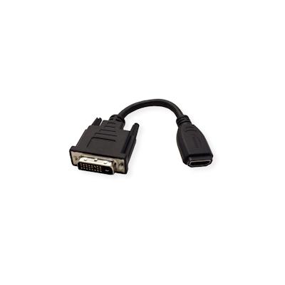 VALUE HDMI-DVI Adapterkabel, HDMI BU / DVI-D ST