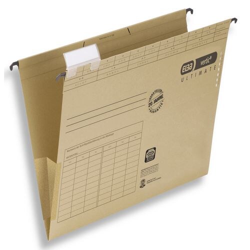 ELBA Hängemappen Vertic Ultimate mit Seitenlasche DIN A4 Braun Karton 25 Stück Image
