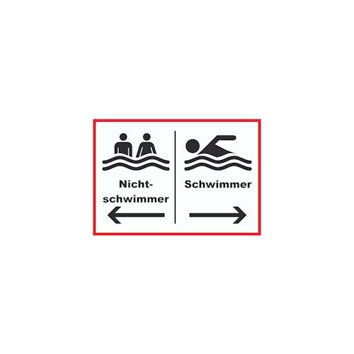 Nichtschwimmer Schwimmer Schild A5 (148x210mm)