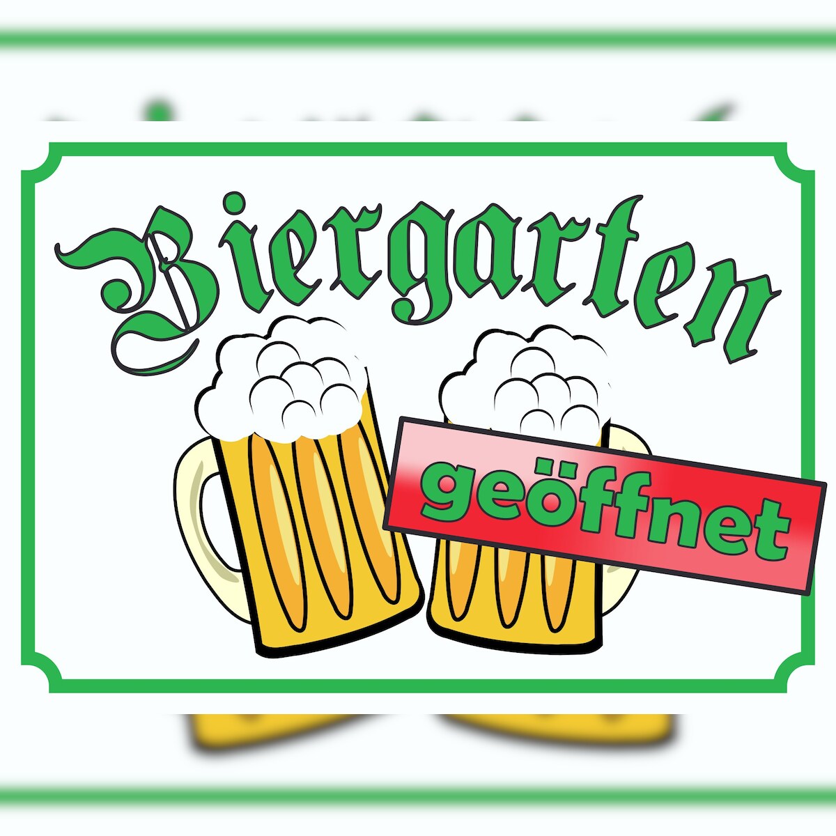 Biergarten geöffnet Schild A3 (297x420mm) Image