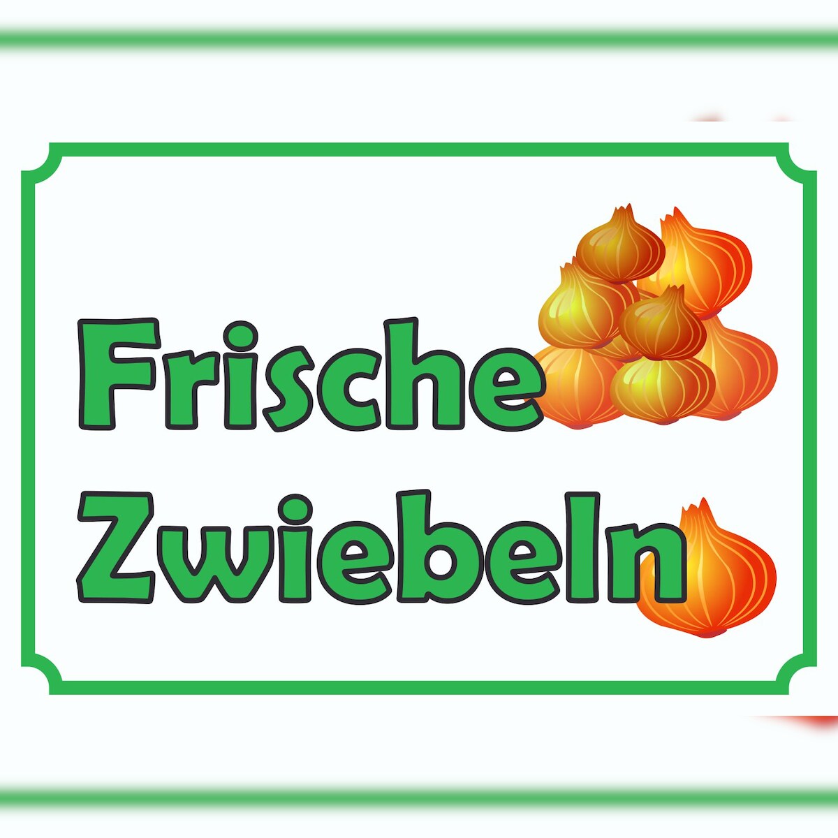 HB-Druck Verkaufsschild Schild Zwiebeln A5 (148x210mm) Image