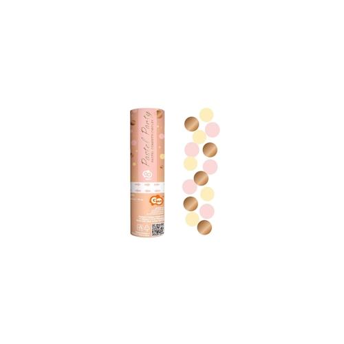 Konfettikanone rosa roségold creme