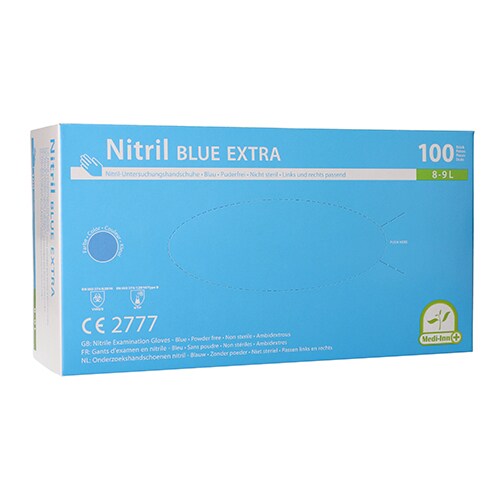 Medi-Inn® 100 "Medi-Inn®" Handschuhe Nitril puderfrei blau "Blue Extra" Größe L Image