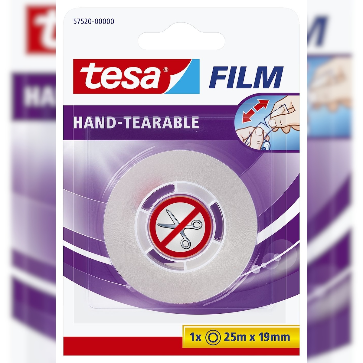 Tesa® 57520-00000-00 Klebefilm von Hand einreißbar PP unsichtbar Bandgröße (L x B): 25 m x 19 mm(P) Image