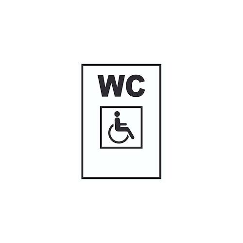 WC Behinderten Schild A5 Rückseite selbstklebend