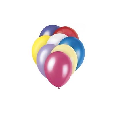 8 Metallic Luftballons gemischt pastell