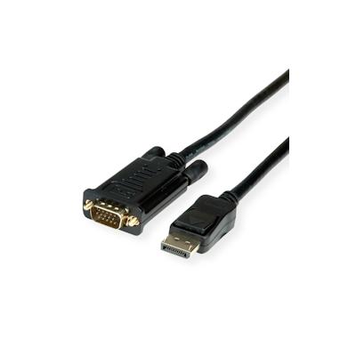 ROLINE Kabel DisplayPort-VGA, DP ST - VGA ST, schwarz, 2 m