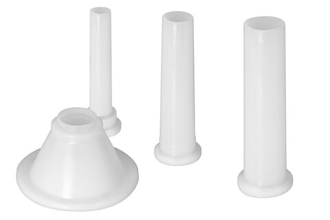 WOLFCUT Wurstfülltrichter 3er-Satz mit Adapter aus Kunststoff Größe 7 kompatibel mit BOSCH MUM6, MUM7 / JUPITER 7 / REGINA BME7 uvm. Image