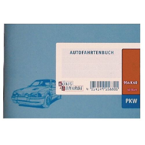 König & Ebhardt Fahrtenbuch 954K40 Hellblau 14,8 x 10,5 cm 40 Blatt Image
