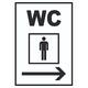 WC Herren rechts Schild A5 (148x210mm)