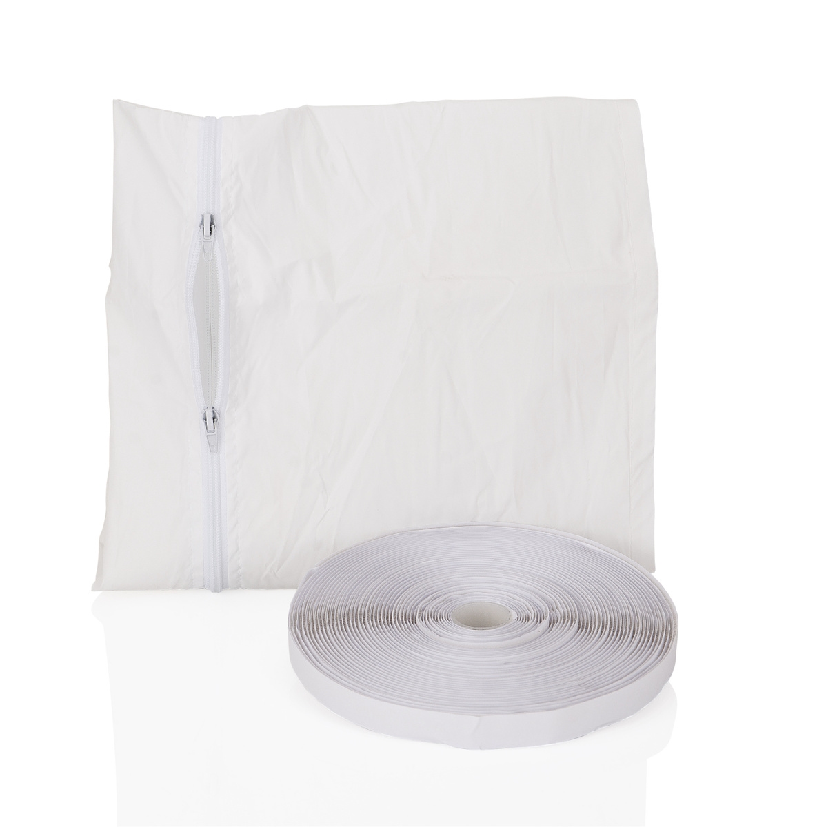 Tarrington House Fensterabdichtungsset, Nylon / Vliesstoff, 3m², geeignet für mobile Klimaanlagen / Abluft-Wäschetrockner, inkl. Dichtungstuch, weiß Image