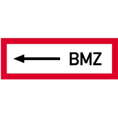 Aufkleber BMZ linksweisend, Folie, 297x105 mm Image
