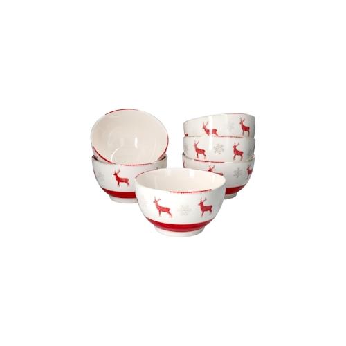 6er Set Gebäckschale Rentier Unik Ø14cm – 23105793