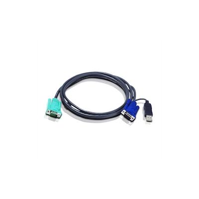 ATEN 2L-5203U KVM-Kabel VGA USB, schwarz, 3 m