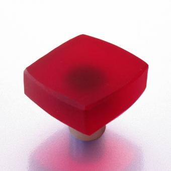 Möbelknauf 30mm, kristall rot matt Image