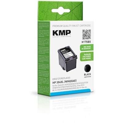 KMP Tintenpatrone Schwarz ersetzt HP 304XL (N9K08AE) Image