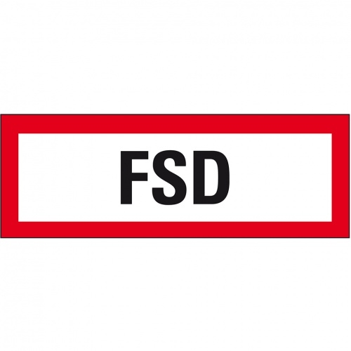 Schild I Feuerwehrschild FSD, Kunststoff, 297x105mm, DIN 4066 Image