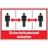 Schild I Hinweisschild Sicherheitsabstand einhalten, Kunststoff, 300x200mm