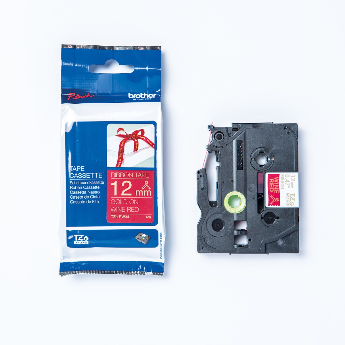 Brother TZE-RW34 P-Touch rot, gold Image