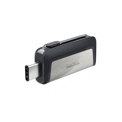 SanDisk Ultra Dual Drive USB Type-C USB-Stick 64 GB USB Type-A / USB Type-C 3.2 Gen 1 (3.1 Gen 1) Schwarz, Silber