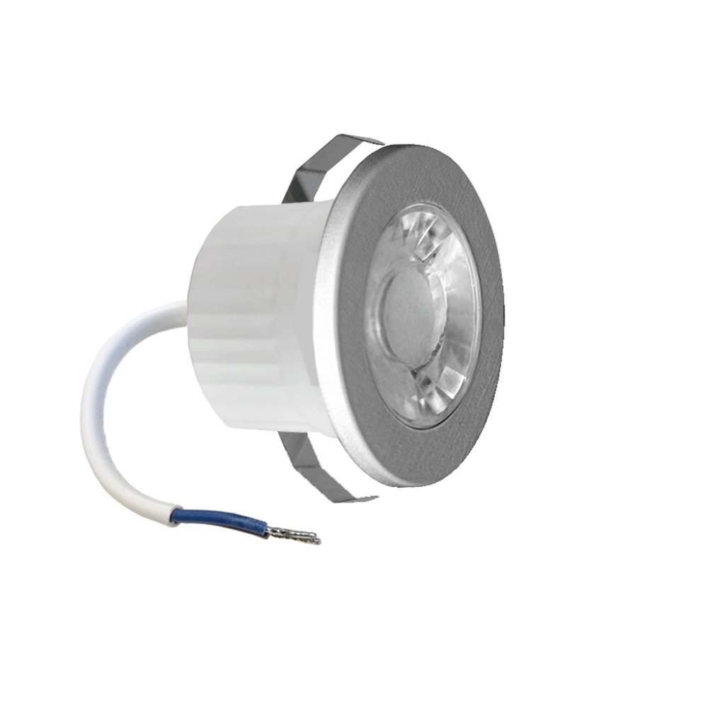 Braytron 3w Mini LED Einbauleuchte Einbaustrahler Einbauspot Spot Silber 240 Lumen Schutzart IP54 Neutralweiß Image