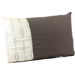 EXKLUSIV HEIMTEXTIL Kissenbezug Design Wave Hülle mit Reißverschluss 40x60 cm Braun Image