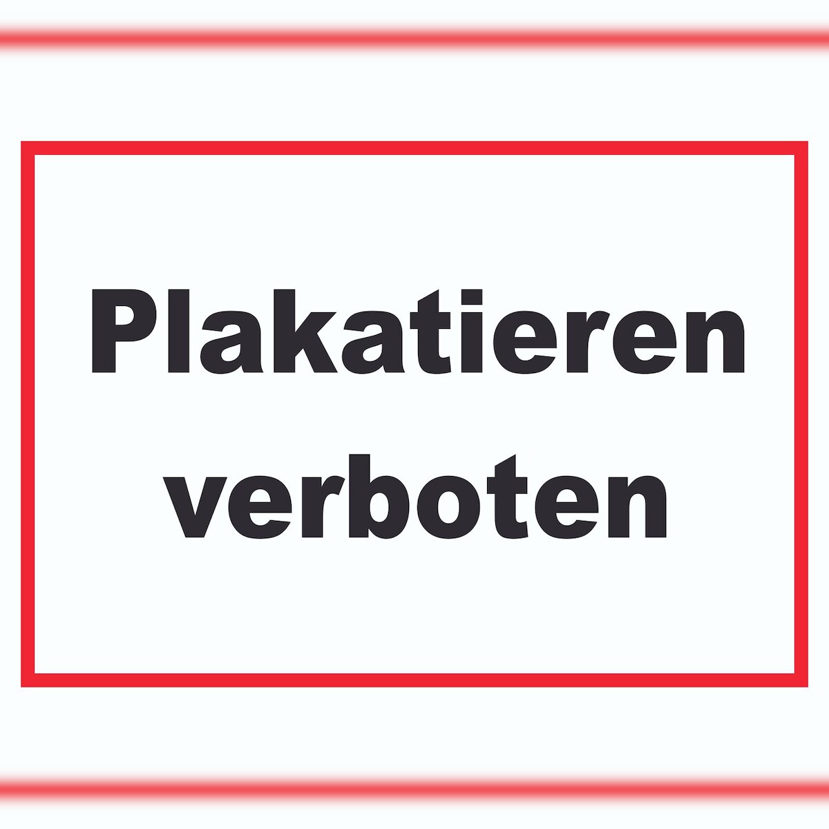 Plakatieren verboten Schild A4 (210x297mm) Image