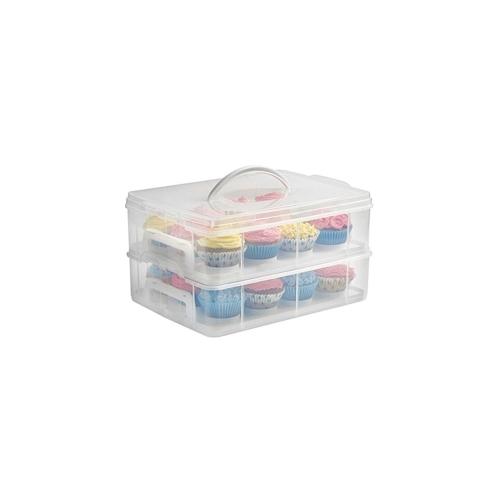 Muffin / Cupcake Transportbox rechteckig für 24 Stk.