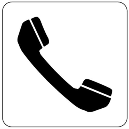 Aufkleber Piktogramm Telefon, Folie, 160x160 mm Image