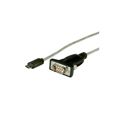 ROLINE USB - Seriell Konverter-Kabel, Typ C - RS232, schwarz, 1,8 m Image