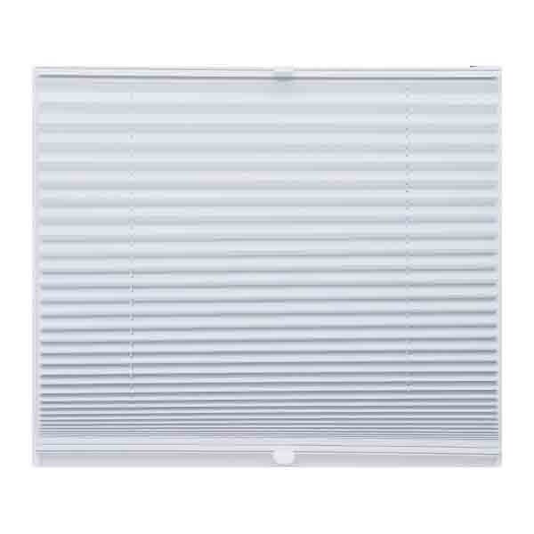 Thermo Black Out Plissee 80x100 cm weiss silber metallic 100% Verdunkelnd Image