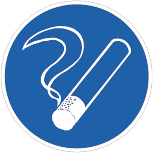 Aufkleber Rauchen gestattet, Folie, Ø 100 mm Image