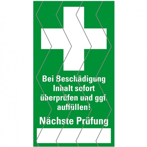 Aufkleber I Sicherheitssiegel Erste Hilfe, Sicherheitsfolie, selbstklebend, 25x45mm, 12/Bogen Image