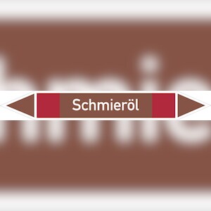 Rohrleitungskennzeichen Schmieröl - 270x37 mm Folie selbstklebend Image