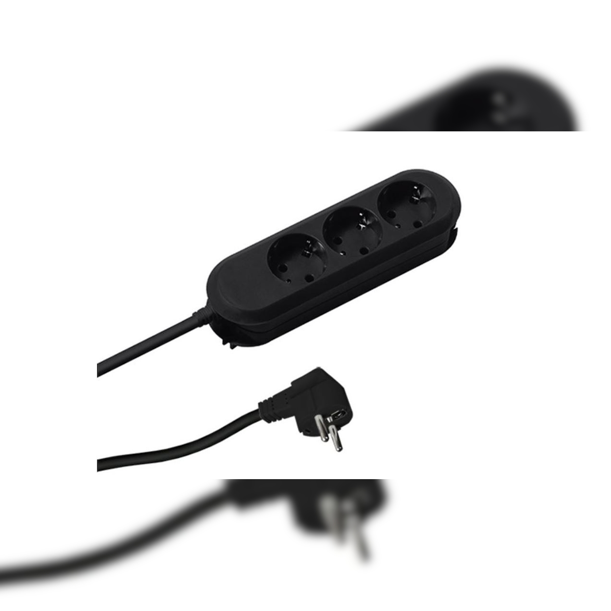 Bachmann Steckdosenleiste SMART 3-fach, schwarz 5,0m, ohne Schalter Image