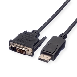 VALUE DisplayPort Kabel DP ST - DVI (24+1) ST, LSOH, schwarz, 3 m Image
