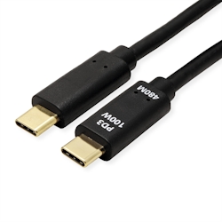 VALUE USB 2.0 Kabel, C-C, ST/ST, 100W, schwarz, 3 m Image