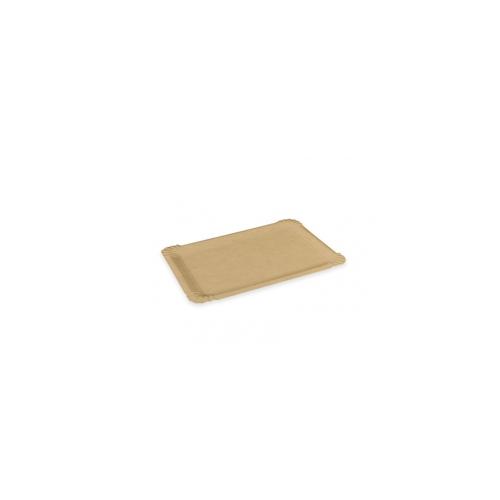 250 Bio Pappteller braun 13 x 20 cm mit Fettbarriere