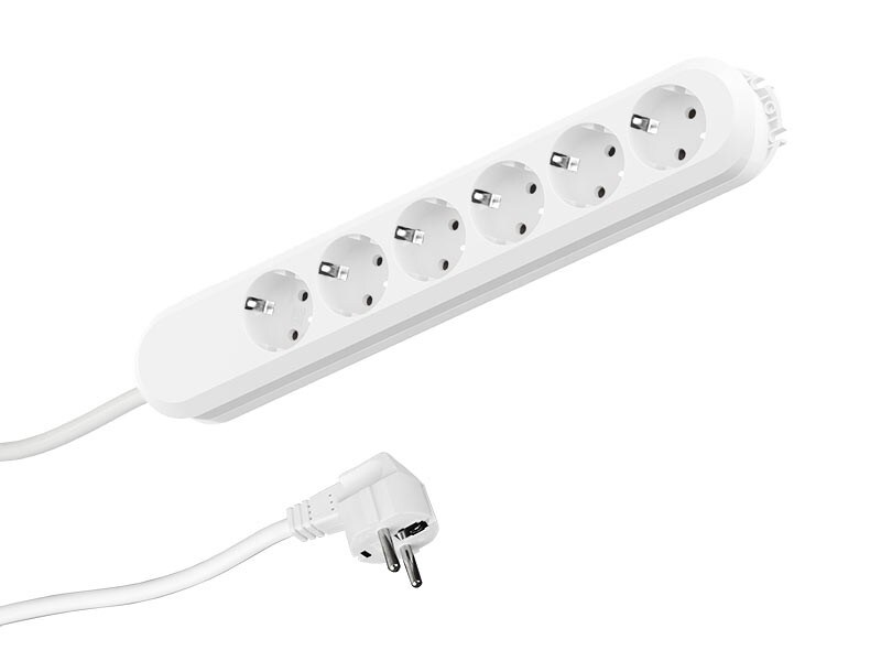 Bachmann Steckdosenleiste SMART 6-fach, weiß 5,0m, ohne Schalter Image