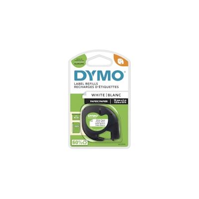 DYMO Original Schriftband für LetraTag, Papier 12mm breite schwarz auf weiss S0721510 Image