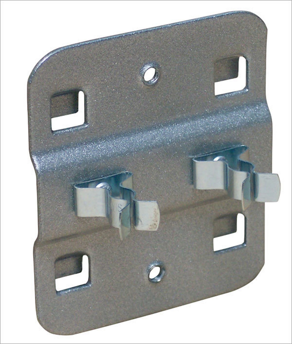 PROREGAL Werkzeugklemme doppelt für Lochplatte | Ø13mm | Weissaluminium Image