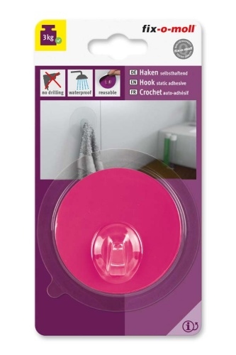Haken rund 68mm rosa fix-o-moll Image