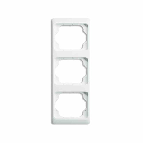 Busch-Jaeger ALPHA Rahmen, 3f, studioweiß, glänzend, vertikal, Kunststoff, geeignet für Geräteeinbaukanal, geeignet für Unterputz-Installation Image