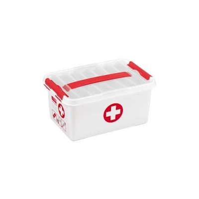 Sunware Q-Line Erste-Hilfe Aufbewahrungsbox weiß/rot 6 Liter mit Deckel