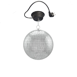 SATISFIRE Spiegelkugel Set 20cm Kugel PROFI + Motor MBM-203 mit 30cm Knotenkette Image