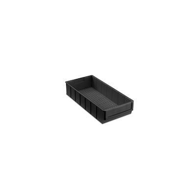 PROREGAL Leitfähige Industriebox 400 B | HxBxT 8,1x18,3x40cm | 4,7 Liter | ESD, Sichtlagerkasten, Sortimentskasten, Sortimentsbox, Kleinteilebox Image