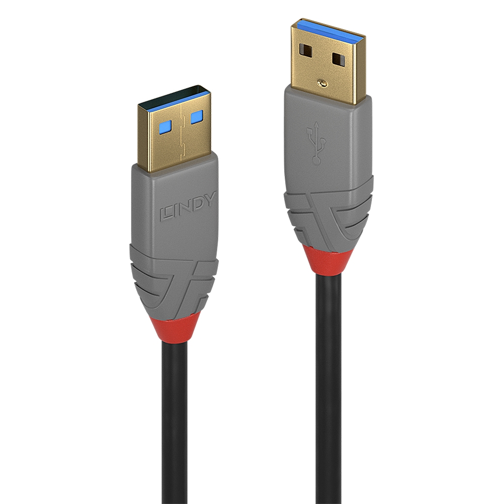 Lindy 36753 USB 3.0 Kabel Typ A/A Anthra Line M/M 3m Image