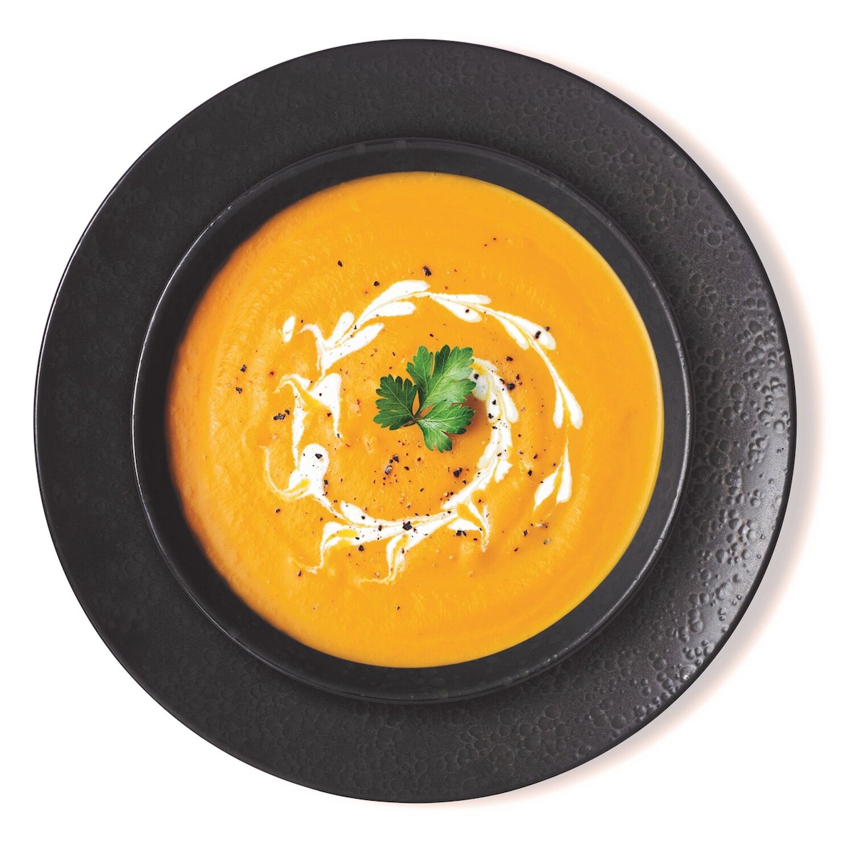 Ritzenhoff & Breker Speiseteller schwarz matt Porzellan Ø 28 cm `kitwe` mit gemaserter Oberfläche Image