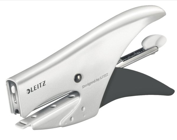 LEITZ Heftzange WOW weiß, Heftleistung: 15 Blatt, Heftklammern: P2 (Nr.10), Hinterlademechanik Image
